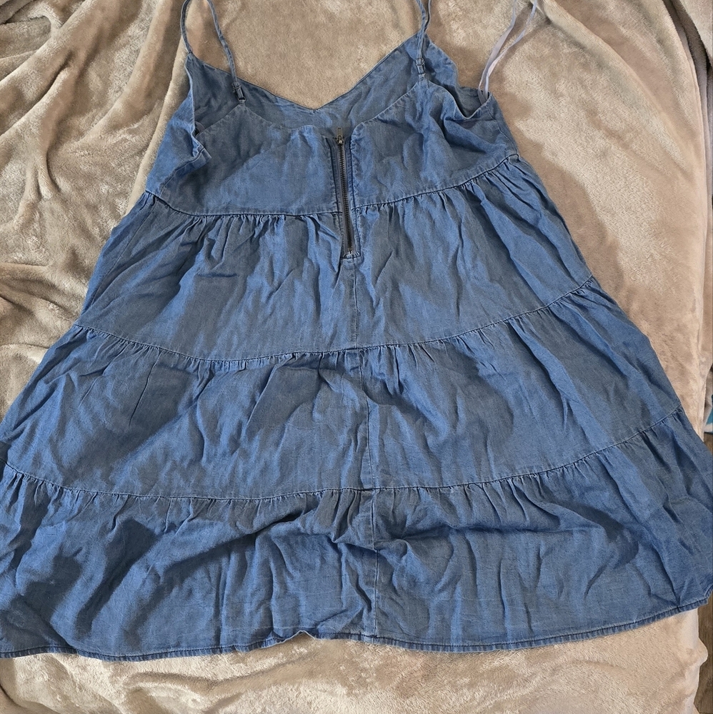 1250°C Women's Blue Sleeveless Denim Dress